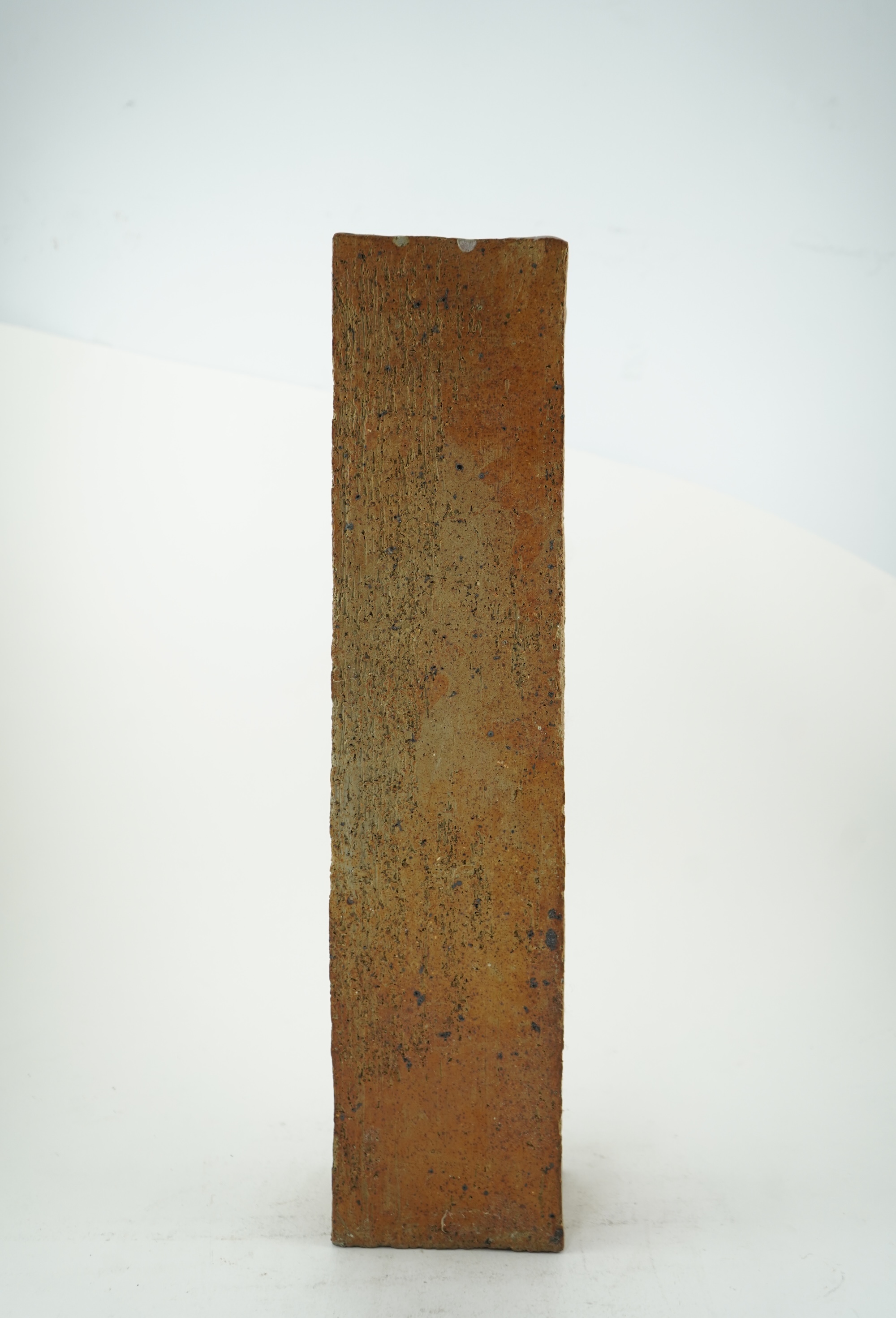 Derek Davis (1926–2008): A tall slab built stoneware rectangular vase
